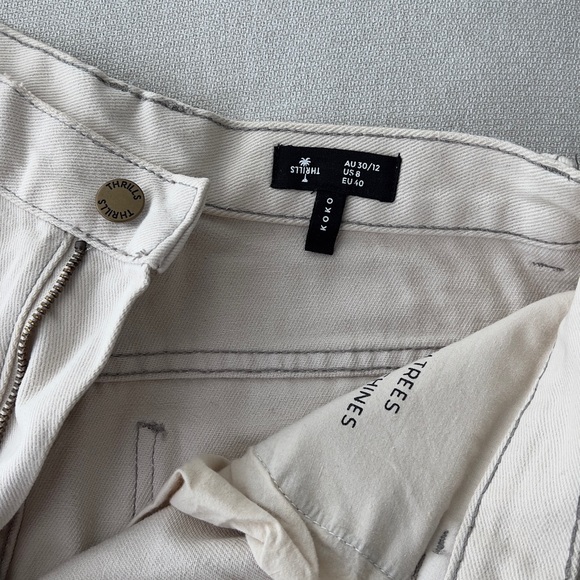 Thrills Beige Denim shorts - Picture 5 of 5